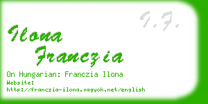 ilona franczia business card